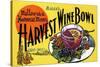 Mader's Harvest Wine Bowl-Curt Teich & Company-Stretched Canvas