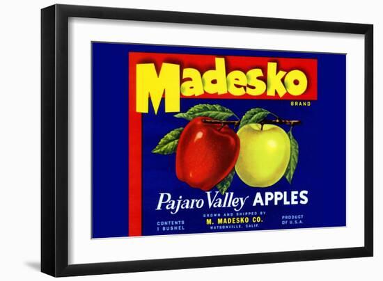 Madesko Brand Pajaro Valley Apples-null-Framed Art Print