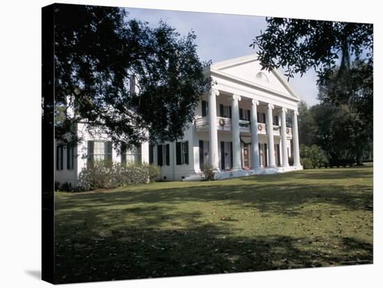 Madewood Plantation House, on the Lafourche Bayou, Mississippi, Louisiana-Bruno Barbier-Stretched Canvas