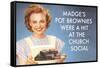 Madge's Pot Brownies Were a Hit at the Church Social Funny Poster-Ephemera-Framed Stretched Canvas