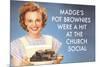 Madge's Pot Brownies Were a Hit at the Church Social Funny Poster-Ephemera-Mounted Poster