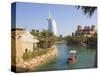 Madinat Jumeirah and Burj Al Arab Hotels, Jumeirah Beach, Dubai, United Arab Emirates, Middle East-Amanda Hall-Stretched Canvas