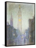 Madison Avenue at Twilight, c.1911-Lowell Birge Harrison-Framed Stretched Canvas