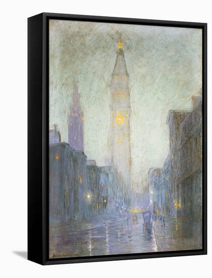 Madison Avenue at Twilight, c.1911-Lowell Birge Harrison-Framed Stretched Canvas