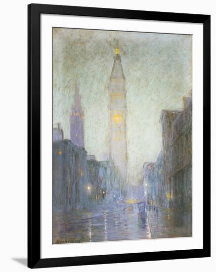 Madison Avenue at Twilight, c.1911-Lowell Birge Harrison-Framed Giclee Print