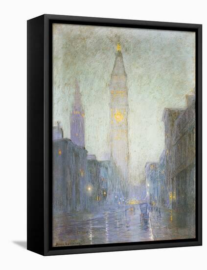 Madison Avenue at Twilight, c.1911-Lowell Birge Harrison-Framed Stretched Canvas