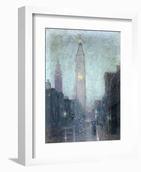 Madison Avenue at Twilight-Lowell Birge Harrison-Framed Giclee Print