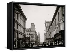 Madison Avenue from Summit Street, Toledo, Ohio-null-Framed Stretched Canvas