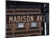 Madison Avenue Street Sign, Manhattan, New York City, New York, USA-Amanda Hall-Mounted Photographic Print