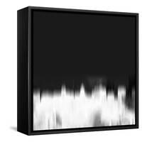Madison City Skyline - White-NaxArt-Framed Stretched Canvas