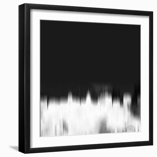 Madison City Skyline - White-NaxArt-Framed Art Print