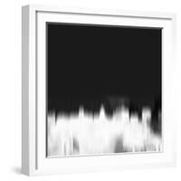 Madison City Skyline - White-NaxArt-Framed Art Print