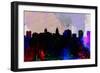 Madison City Skyline-NaxArt-Framed Art Print