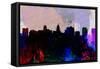 Madison City Skyline-NaxArt-Framed Stretched Canvas