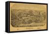Madison, Connecticut - Panoramic Map-Lantern Press-Framed Stretched Canvas