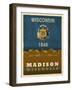 Madison Flag-Red Atlas Designs-Framed Giclee Print