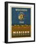 Madison Flag-Red Atlas Designs-Framed Giclee Print