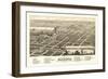 Madison, South Dakota - Panoramic Map-Lantern Press-Framed Art Print