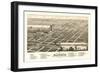 Madison, South Dakota - Panoramic Map-Lantern Press-Framed Art Print