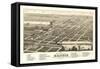 Madison, South Dakota - Panoramic Map-Lantern Press-Framed Stretched Canvas