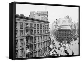 Madison Square from the Flat-Iron I.E. Flatiron Building, New York-null-Framed Stretched Canvas