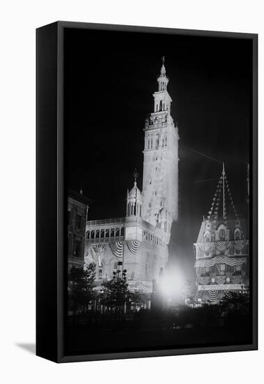 Madison Square Garden at Night-null-Framed Stretched Canvas