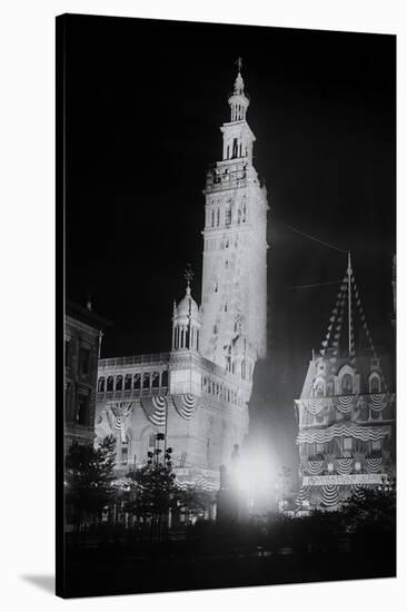 Madison Square Garden at Night-null-Stretched Canvas