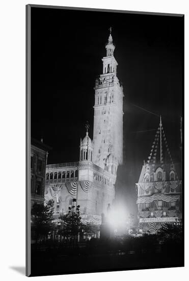 Madison Square Garden at Night-null-Mounted Photographic Print