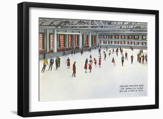 Madison Square Garden Skating Rink, New York City-null-Framed Art Print