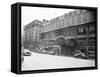 Madison Square Garden with Automobiles on Street-null-Framed Stretched Canvas