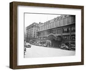 Madison Square Garden with Automobiles on Street-null-Framed Photographic Print