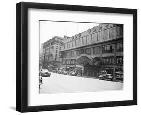 Madison Square Garden with Automobiles on Street-null-Framed Photographic Print