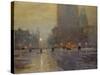 Madison Square, Rainy Night-Lowell Birge Harrison-Stretched Canvas