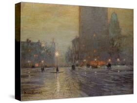 Madison Square, Rainy Night-Lowell Birge Harrison-Stretched Canvas