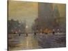 Madison Square, Rainy Night-Lowell Birge Harrison-Stretched Canvas