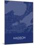 Madison, United States of America Blue Map-null-Mounted Poster