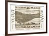 Madison, Wisconsin - Panoramic Map No. 1-Lantern Press-Framed Premium Giclee Print