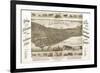 Madison, Wisconsin - Panoramic Map No. 1-Lantern Press-Framed Premium Giclee Print