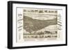 Madison, Wisconsin - Panoramic Map No. 1-Lantern Press-Framed Art Print