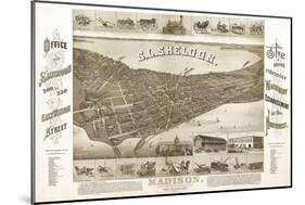 Madison, Wisconsin - Panoramic Map No. 1-Lantern Press-Mounted Art Print