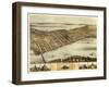 Madison, Wisconsin - Panoramic Map-Lantern Press-Framed Art Print