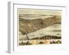 Madison, Wisconsin - Panoramic Map-Lantern Press-Framed Art Print