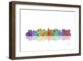 Madison Wisconsin Skyline 1-Marlene Watson-Framed Giclee Print