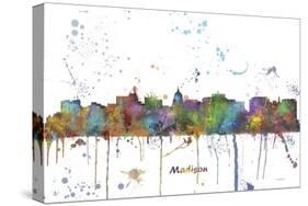 Madison Wisconsin Skyline MCLR 1-Marlene Watson-Stretched Canvas