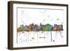 Madison Wisconsin Skyline MCLR 1-Marlene Watson-Framed Giclee Print