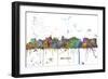 Madison Wisconsin Skyline MCLR 1-Marlene Watson-Framed Giclee Print