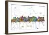 Madison Wisconsin Skyline MCLR 1-Marlene Watson-Framed Giclee Print