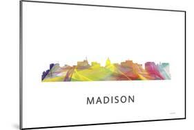 Madison Wisconsin Skyline-Marlene Watson-Mounted Giclee Print