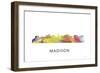 Madison Wisconsin Skyline-Marlene Watson-Framed Premium Giclee Print