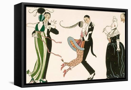 Madness of the Day, Engraved by H. Reidel For Friends of the Journal Des Dames et Des Modes, 1913-Georges Barbier-Framed Stretched Canvas